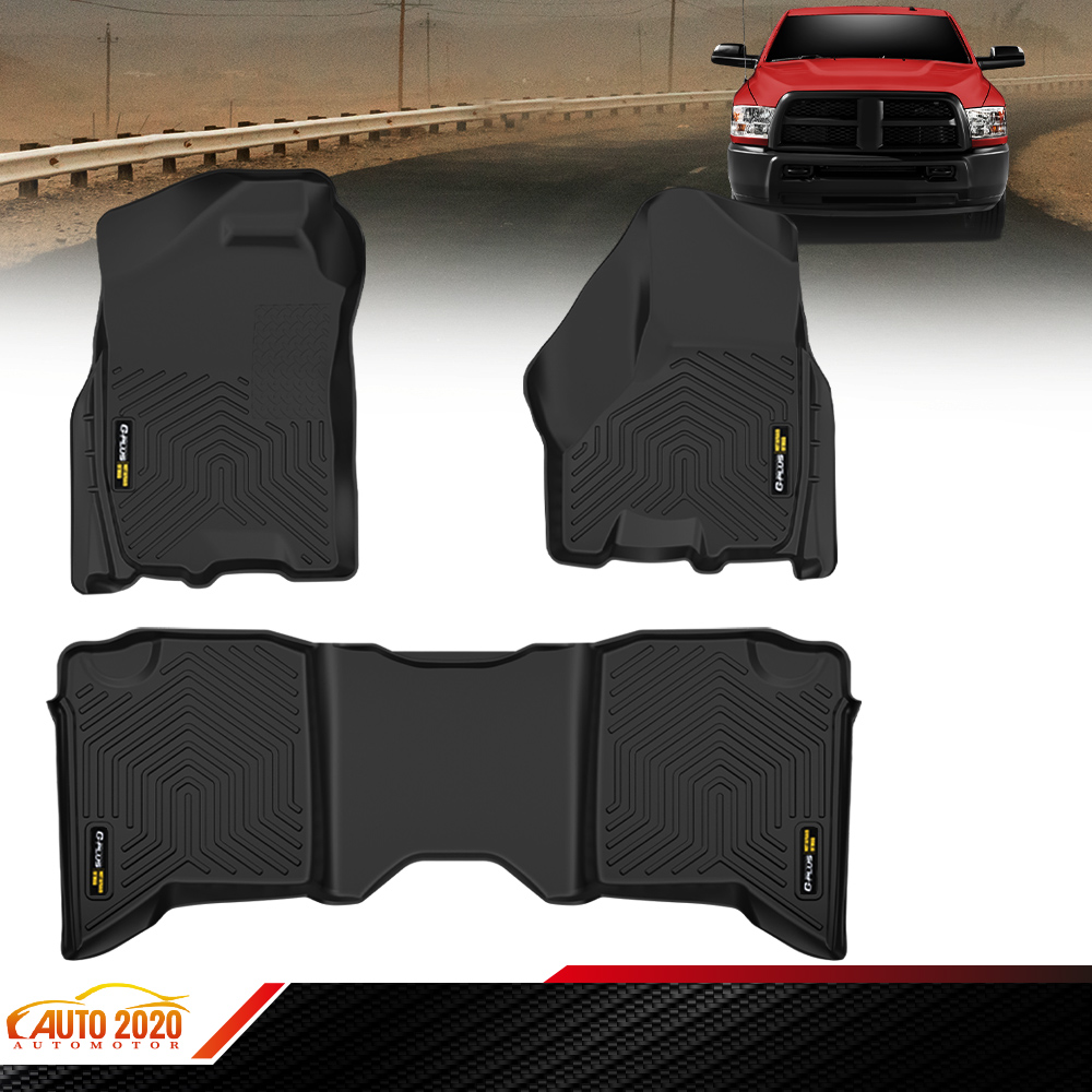 OEDRO Floor Mats for 2019-2025 Dodge Ram 1500 Crew Cab New Body (NOT for Classic Models) with Original Storage, All-Weather TPE Custom Fit Floor Liner for Dodge Ram 1500, Full Set Car